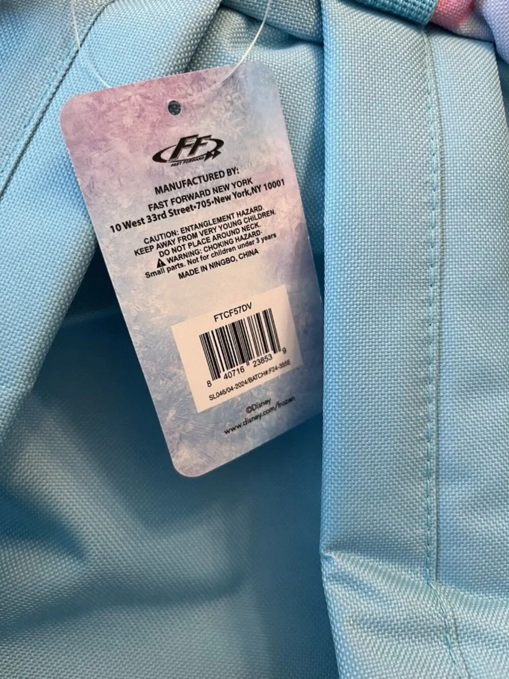 Disney Frozen Travel School Backpack Zipper Pocket Elsa Anna Large Bag NWT